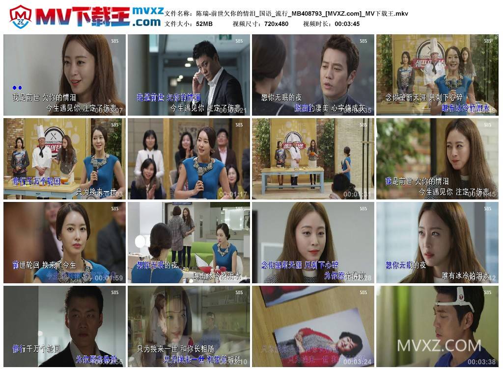 陈瑞-前世欠你的情泪_国语_流行_MB408793